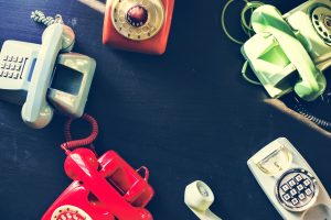 Vintage colourful telephone shoot