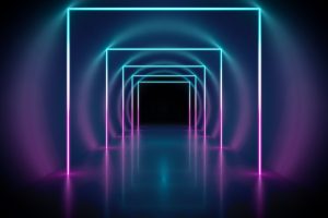 neon lights tunnel background