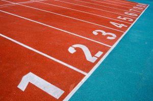 Starting grid of race track