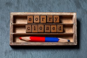 Sorry we are closed concept.