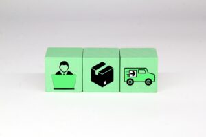 colored cubes with online buying and shipping tools