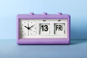 Friday 13th purple alarm clock